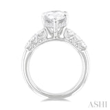 Pear Shape Semi-Mount Diamond Engagement Ring