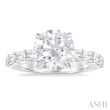 Round Shape Semi-Mount Diamond Engagement Ring