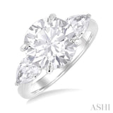 Round Shape Semi-Mount Diamond Engagement Ring