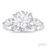 Round Shape Semi-Mount Diamond Engagement Ring