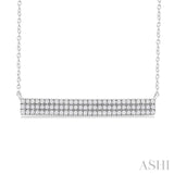 Triple Row Bar Diamond Necklace