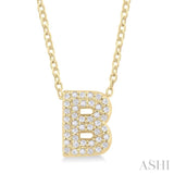 Bubble 'B' Initial Diamond Pendant