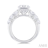 Round Shape Semi-Mount Diamond Engagement Ring