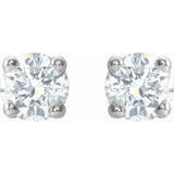 Sterling Silver 1/6 CTW Natural Diamond Earrings