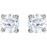 Sterling Silver 3/8 CTW Natural Diamond Earrings