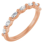 14K Rose 1/3 CTW Lab-Grown Diamond Anniversary Band