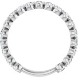 14K White 1 1/6 CTW Lab-Grown Diamond Anniversary Band