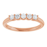 14K Rose 1/3 CTW Lab-Grown Diamond Anniversary Band