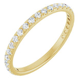 14K Yellow 1/3 CTW Lab-Grown Diamond French-Set Anniversary Band