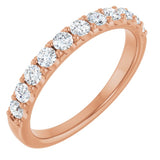 14K Rose 1/2 CTW Lab-Grown Diamond Anniversary Band