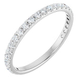 14K White 1/3 CTW Lab-Grown Diamond French-Set Anniversary Band