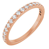 14K Rose 1/3 CTW Lab-Grown Diamond French-Set Anniversary Band