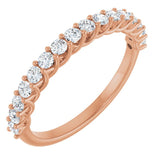 14K Rose 1/2 CTW Natural Diamond Anniversary  Band