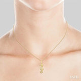 1/20 Ctw Petite Seahorse Round Cut Diamond Fashion Pendant With Chain in 10K Yellow Gold