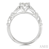 3/8 Ctw Round Lovebright Diamond Engagement Ring in 14K White Gold