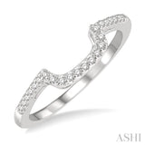 1/5 ctw Round Cut Diamond Wedding Band in 14K White Gold