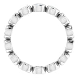 14K White 9/10 CTW Natural Diamond Eternity Band