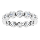 14K White 9/10 CTW Natural Diamond Eternity Band