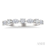 5/8 Ctw Scatter East-West Set Marquise and Round Cut Diamond Fashion Band in 14K White Gold