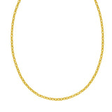 14K Yellow Gold Polished Charm Lock Cable Link Chain 7