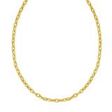 14K Yellow Gold Polished Charm Lock Rolo Link Chain 7" Bracelet with Oversized Lobster Clasp (to add charms to).