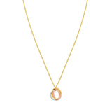 14K Tri-color Polished Trinity Element Chain 7.5