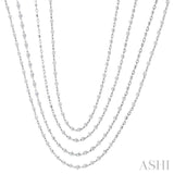 7 Ctw Bezel Set Round Cut Diamond Layered 60-Inch Necklace in 14K White Gold