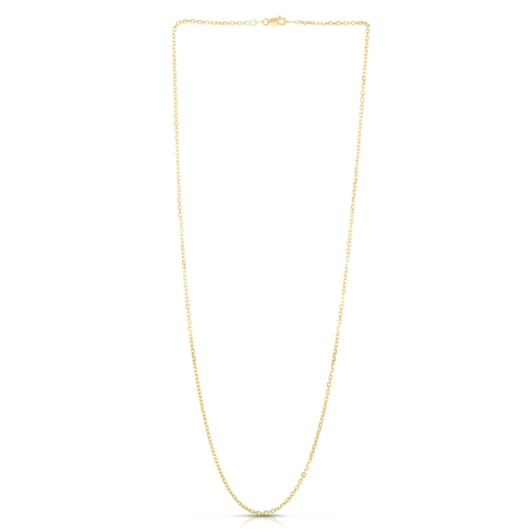 14K Gold 1.9Mm Diamond Cut Cable Chain