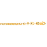 14K Gold 3.1Mm Diamond Cut Cable Chain