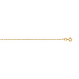 14K Gold .8Mm Machine Rope Chain (Carded)