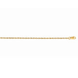 14K Gold 1.0Mm Machine Rope Chain (Carded)