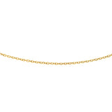 14K Gold 3.3Mm Textured Cable Chain
