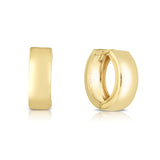 14K Gold Polished Huggie Earrings