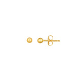 14K Gold Polished 3Mm Post Earring