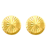 14K Gold Large Diamond Cut Burst Post Earring
