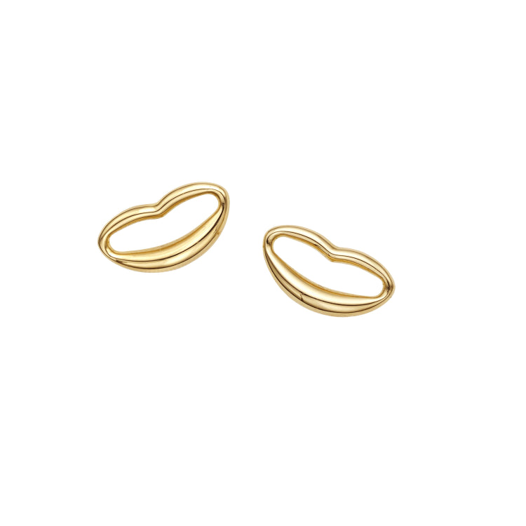 14K Gold Italian Kiss Stud Earrings