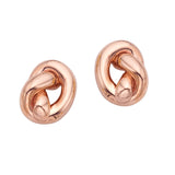 14K Puffed Amore Love Knot Studs
