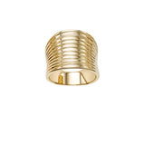 14K Gold Ribbed Ring