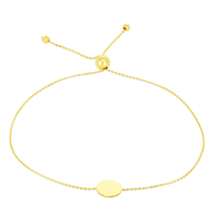 14K Gold Circle Friendship Bracelet