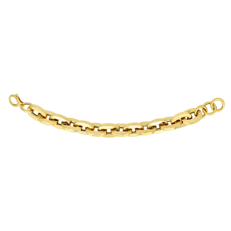 14K Gold Large Oval Heritage Link Bracelet