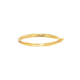 14K 5.5in Yellow Gold Polished Bangle with Box Clasp