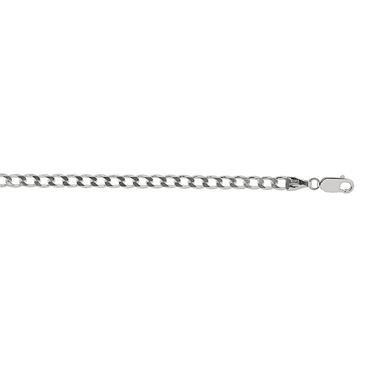 Silver 3.7Mm Comfort Curb Chain