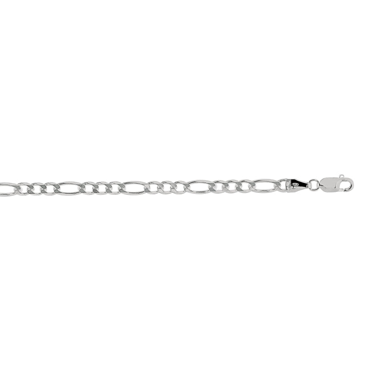 Silver 3.7Mm Figaro Chain