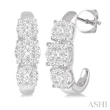 Lovebright Diamond Three Stone Earrings