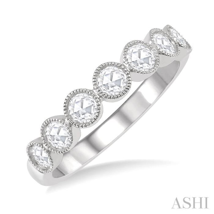 Rose Cut Diamond Stackable Band