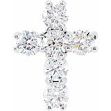 Platinum 9/10 CTW Natural Diamond Cross Pendant