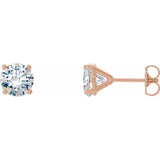 14K Rose 1 CTW Natural Diamond Cocktail-Style Earrings