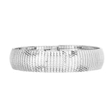 Silver 14mm Linear Diamond Cut Cubetto Bracelet with Box Clasp